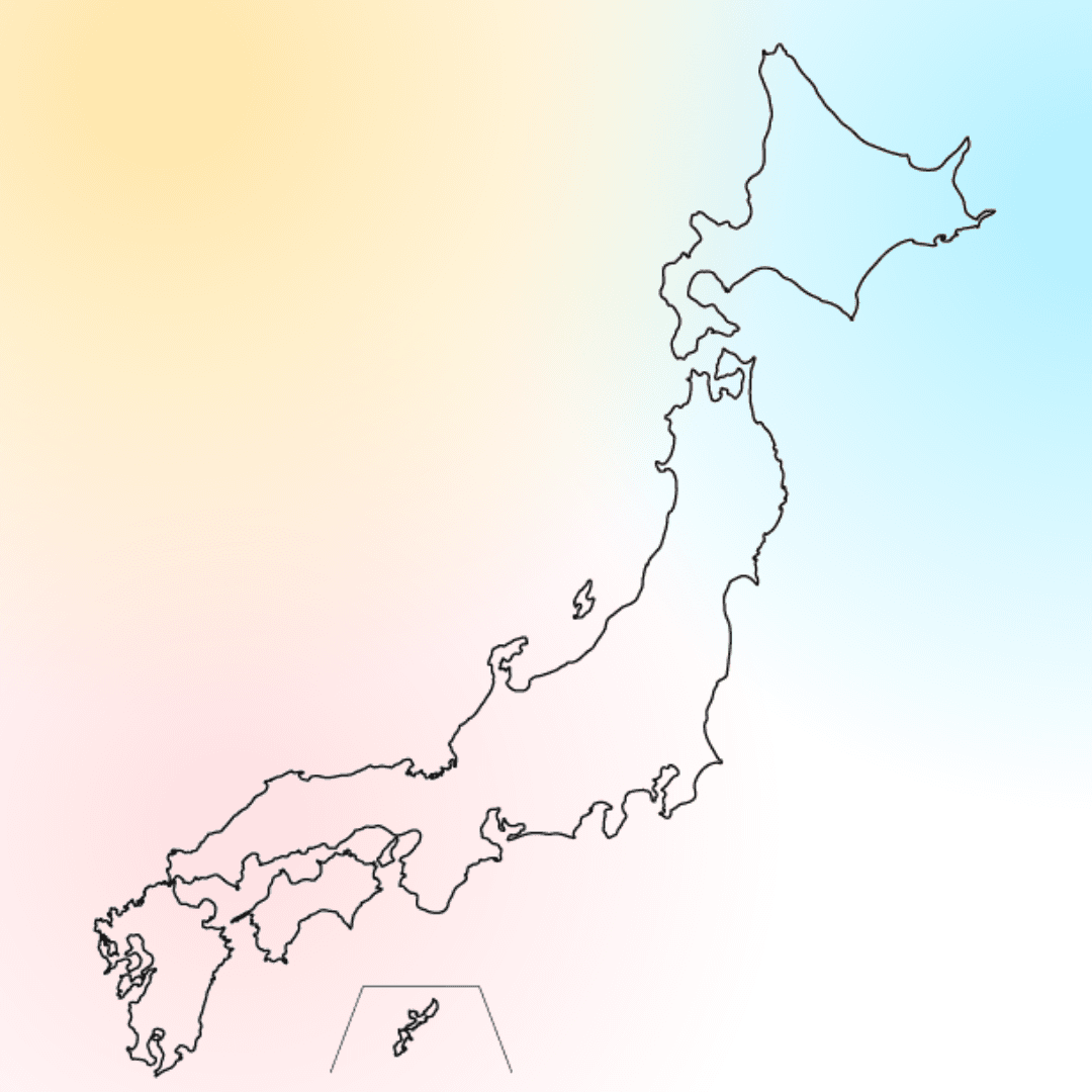 日本地図 ── CoIU連携地域の分布